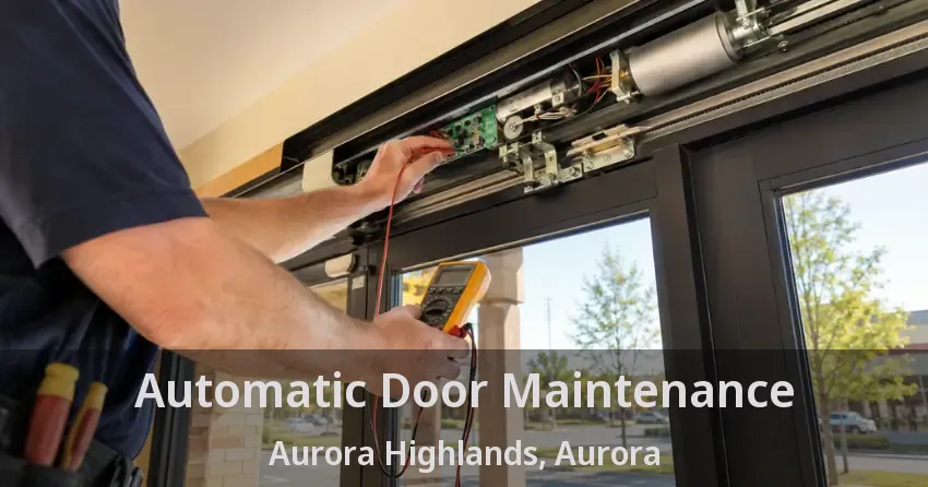 Automatic Door Maintenance Aurora Highlands, Aurora - ON