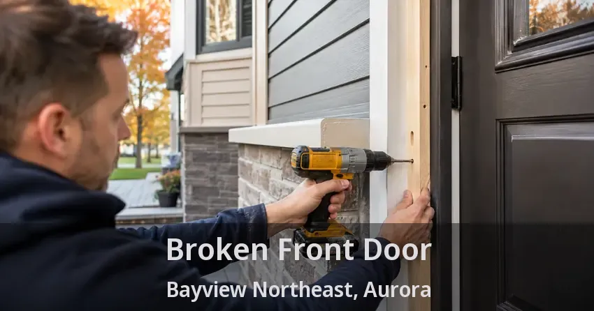 Broken Front Door Bayview Northeast, Aurora - ON