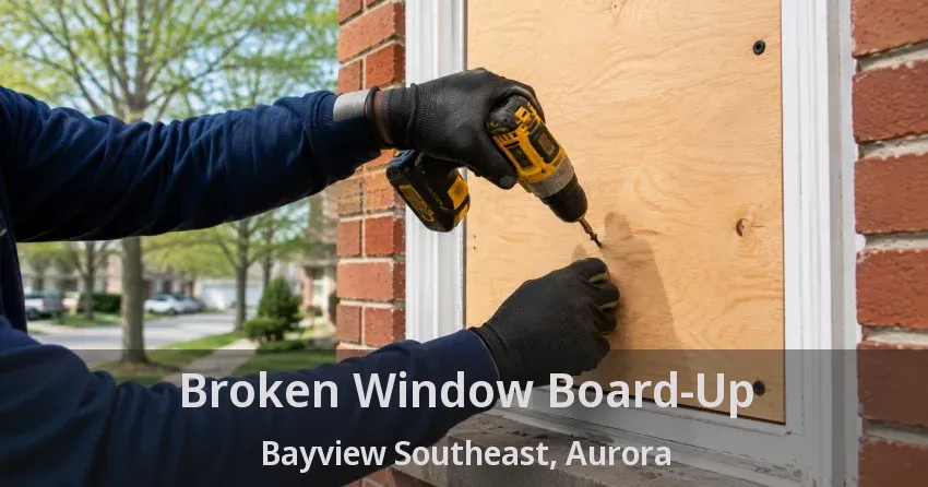 Broken Window Board-Up Bayview Southeast, Aurora - ON
