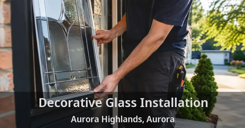 Decorative Glass Installation Aurora Highlands, Aurora - ON