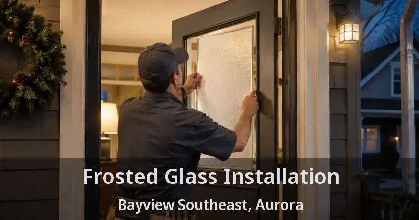 Frosted Glass Installation Bayview Southeast, Aurora - ON