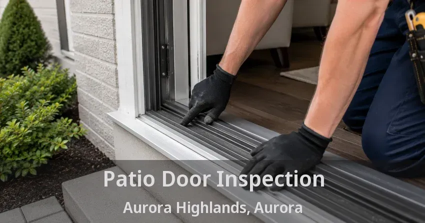 Patio Door Inspection Aurora Highlands, Aurora - ON