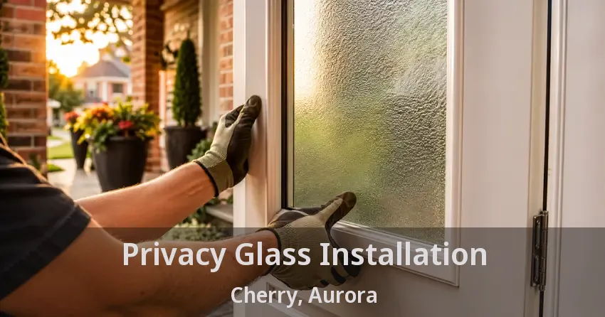 Privacy Glass Installation Cherry, Aurora - ON
