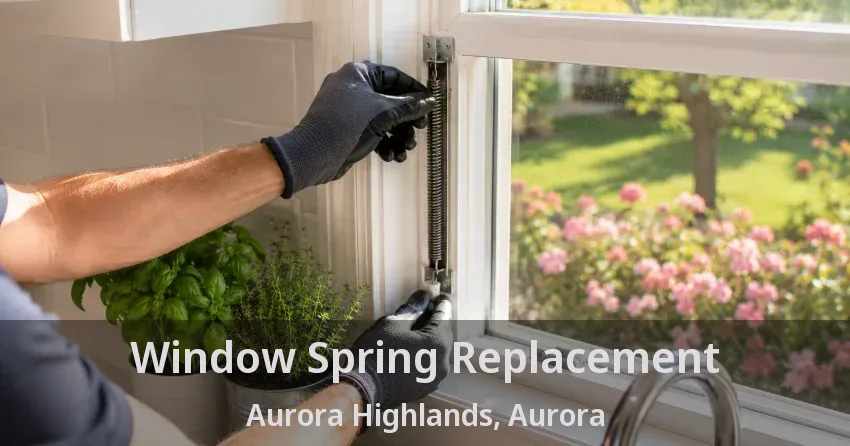 Window Spring Replacement Aurora Highlands, Aurora - ON