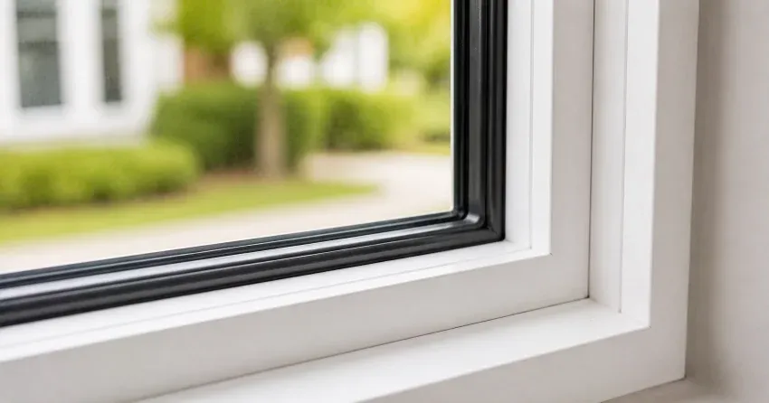 technician repairing window and door hardware in Bayview Northeast, Aurora home