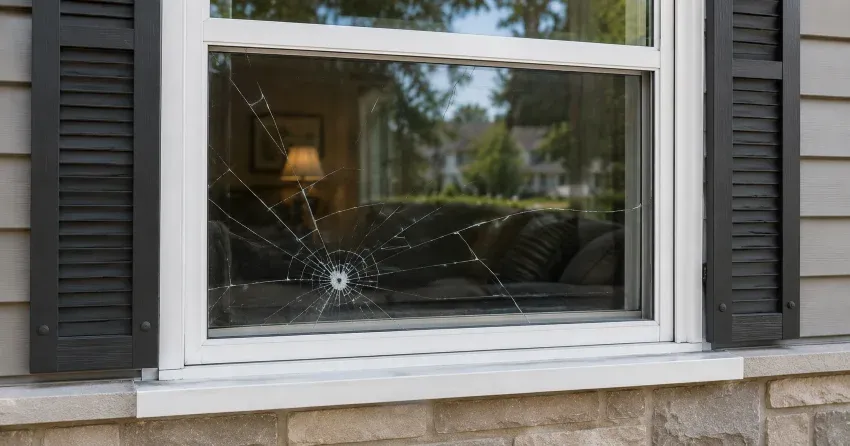 technician measuring window opening for emergency glass replacement Aurora Grove, Aurora