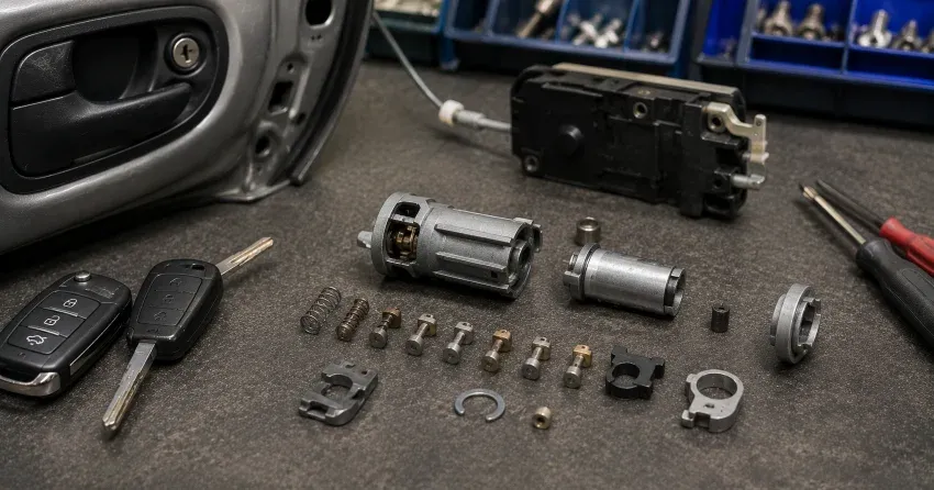 technician testing a car key fob during Car Lock Repair Bayview Southeast, Aurora