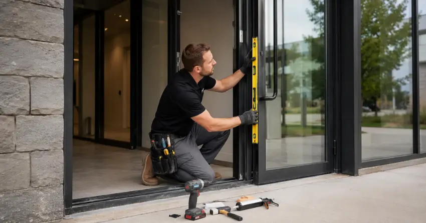 commercial glass door frame installation Cherry, Aurora