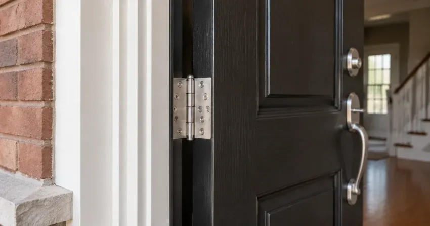 technician repairing a front door lock and frame in Cherry, Aurora