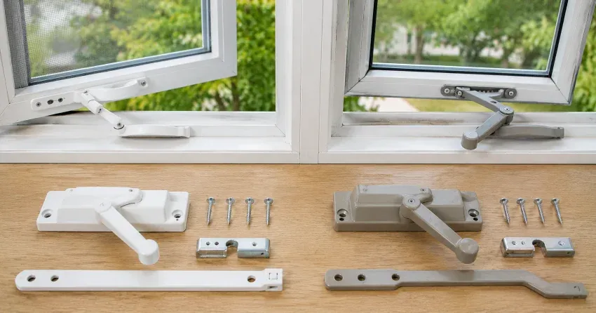 new casement window crank operator installed in Bayview Northeast, Aurora home