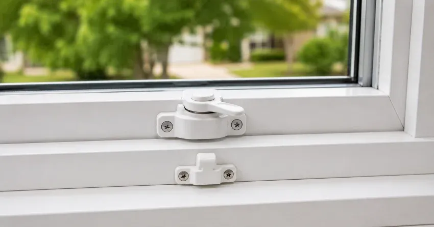 technician installing new window latch hardware in Aurora